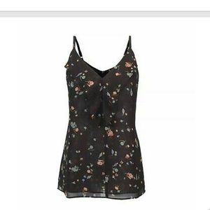Cabi Pinstripe Cami, size M, pinstripe floral, NWT